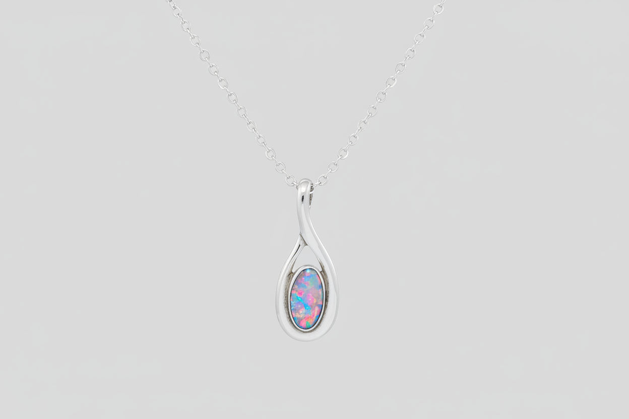 Lightning Ridge Opal Doublet Pendant – Flow Design